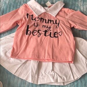 SHEIN Pink and White Kids Matching Set
